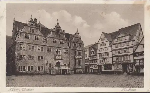 Hann. Münden, Rathaus, Weinstuben, gelaufen 1933