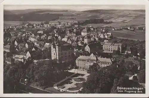 Donaueschingen, Fliegeraufnahme, gelaufen 1934