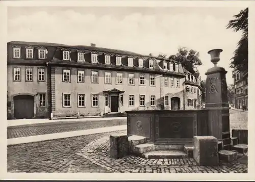Weimar, Goethehaus mit Brunnen, ungelaufen