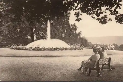 AK Friedrichroda, Im Puschkinpark, Brunnenfontäne, ungelaufen