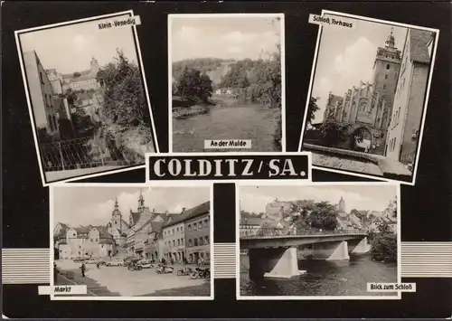 Colditz, marché, Petite Venise, Maison de la porte, incurvée