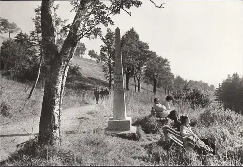 Oberwiesenthal, Ganzmeilensäule, Alte Poststraße, Zechengrund, ungelaufen