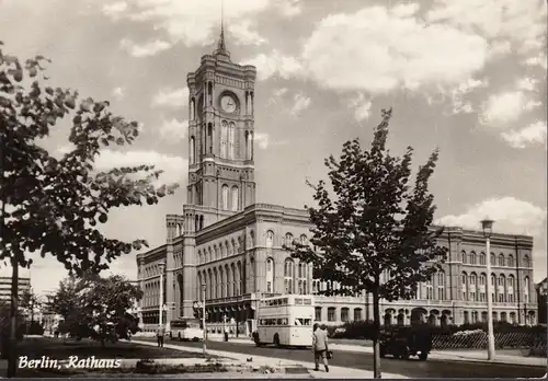 Berlin, Rathaus, Doppeldecker, gelaufen 1961