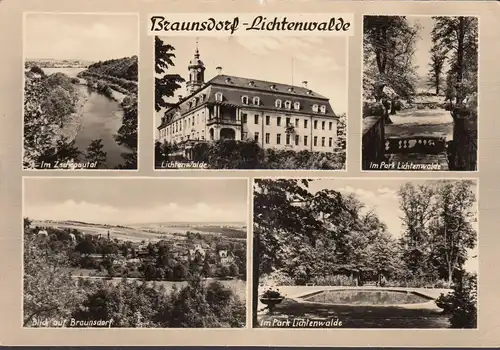 Braunsdorf, Zschopatutal, parc, vue sur la ville, incurvée