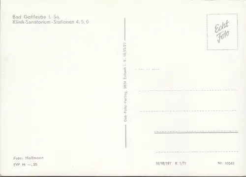 Bad Gottleuba, sanatorium, maison 4,5,6, incurvée