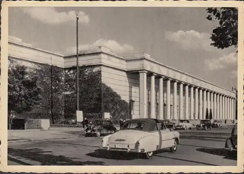 München, Haus der Kunst, Stempel SPD Parteitag, gelaufen 1956