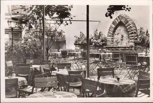 Königswinter, Garten Cafe, Conditorei und Cafe, Karl Dix, gelaufen 1959