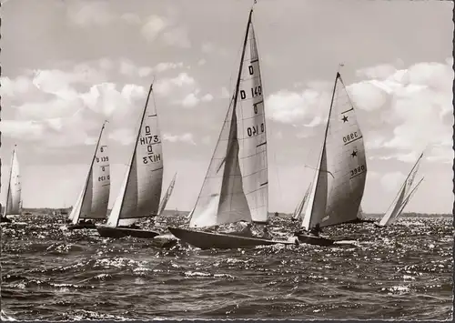 Chieming, Chiemsee, Segel Regatta, gelaufen 1965