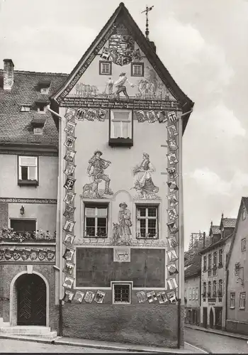 Ziegenrück, Giebel des historischen Rathauses, ungelaufen
