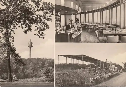 Kyffhäuser, Fernsehturm, Turmcafe, Fußgaststätte, gelaufen 1975