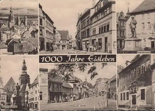 Vie glacée, monument, rue Hallesche, maison natale de Luther, couru 1960