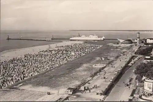 Warnemünde, Blick aus dem 19. Stock des Hotels Neptun, ungelaufen