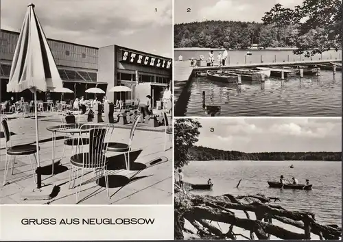 Neuglobsow, Erholungszentrum, Bootsanlegestelle, Stechlinsee, ungelaufen