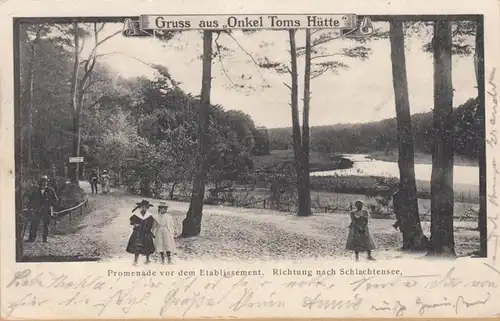 Gruss aus Onkel Toms Hütte, Promenade, gelaufen 1901