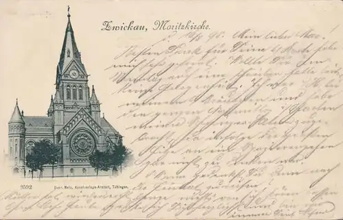 Zwickau, Moritzkirche, couru en 1898