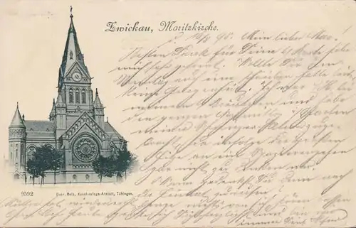 Zwickau, Moritzkirche, gelaufen 1898