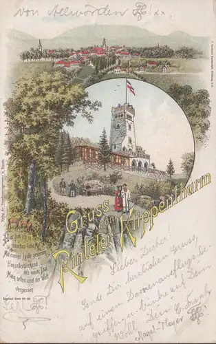 Le bruit de la tour de falaise de Rintel, couru en 1897