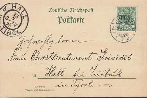 AK Gruss aus Alt Erfurt, Stadtansicht von 1730, gelaufen 1898