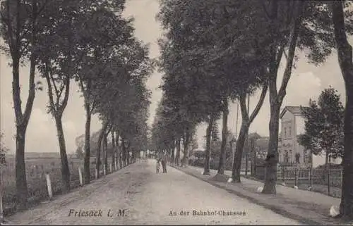 Friesack, An der Bahnhof Chaussee, gelaufen 1909