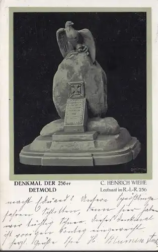 Detmold, monument des 256, poste ferroviaire, 1916