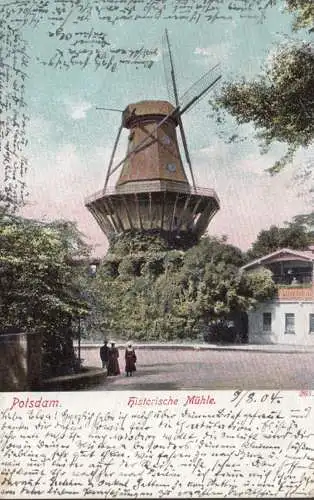 Potsdam, Historische Mühle, gelaufen 1904