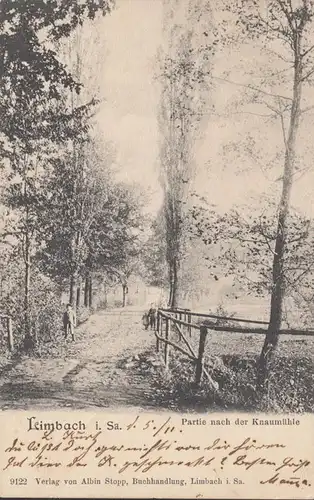 Limbach, Blick nach der Knaumühle, gelaufen 1904