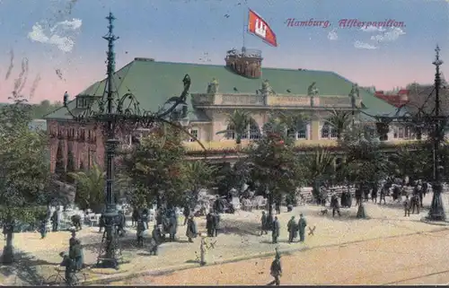 Hamburg, Alsterpavillon, gelaufen 1924