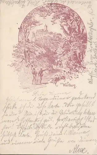 Eisenach, Wartburg, couru en 1898