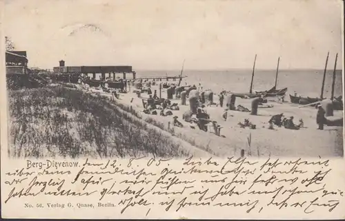 Dievenow, Strandpartie, gelaufen 1905