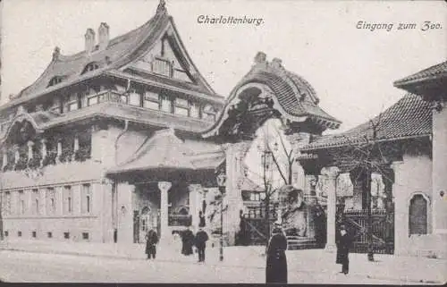 Charlottenburg, entrée du zoo, couru 1918