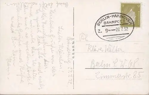 Brandenburg, Der Dom, Bahnpost, gelaufen 1932