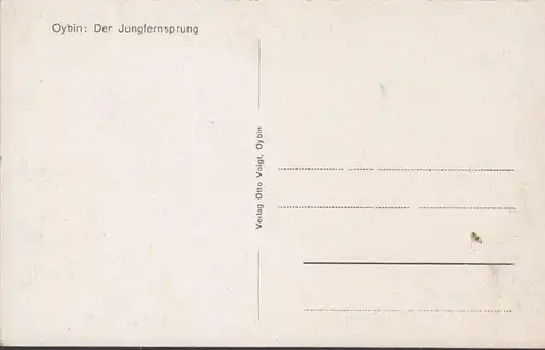 Oybin, Der Jungfernsprung, ungelaufen