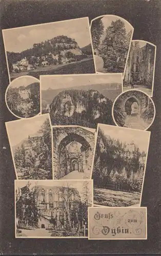 Gruss vom Oybin, Mehrbildkarte, gelaufen 1922
