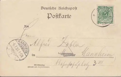 Gruss vom Oybin, Kirchruine, Refectorium, gelaufen 1897