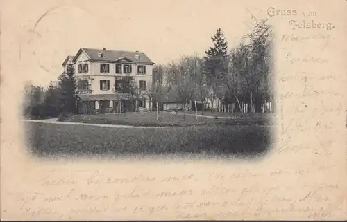 Gruss de Felsberg, Hotel Felenberg, couru 1901