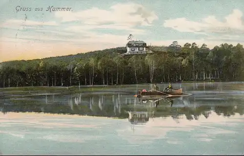 Gruss aus Hammer, Böhmen und Mähren, gelaufen 1907