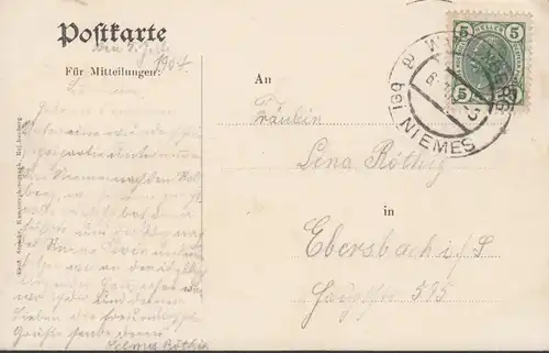 Gruss aus Hammer, Böhmen und Mähren, gelaufen 1907
