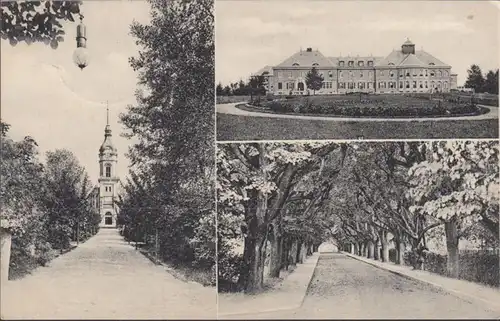 Großschweidnitz, Landesanstalt, Kirche, Lindenweg, Krankenhaus, Feldpost, gelaufen 1916