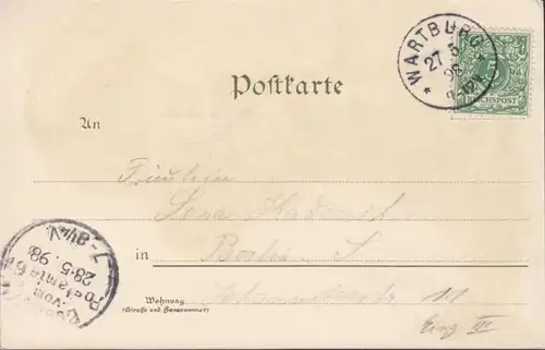 Le grand plaisir de la Wartburg, Litho, couru en 1898