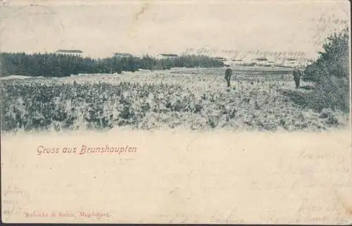 Gruss aus Brunshaupten, gelaufen 1901
