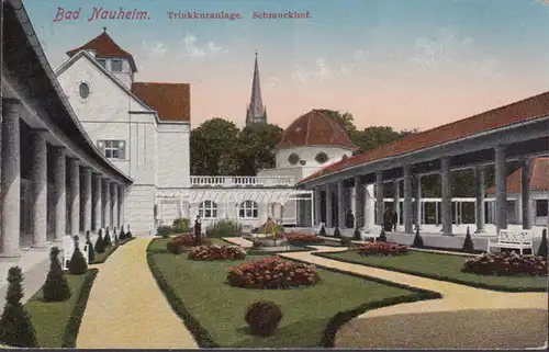 Bad Nauheim, Trinkkuranlage, Schmuckhof, gelaufen 1914