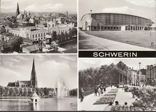 Schwerin, Kongreßhalle, Pfaffenteich, gelaufen 1982