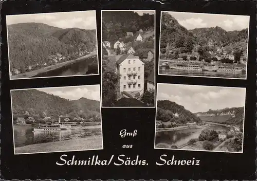 Schmilka, Vues de la ville, vapeur Dresde, couru en 1963