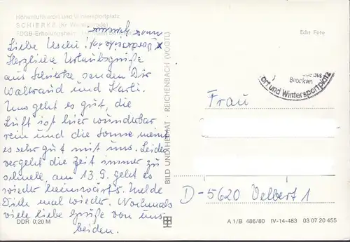 Schierke, Erholungsheim Hermann Duncker, gelaufen