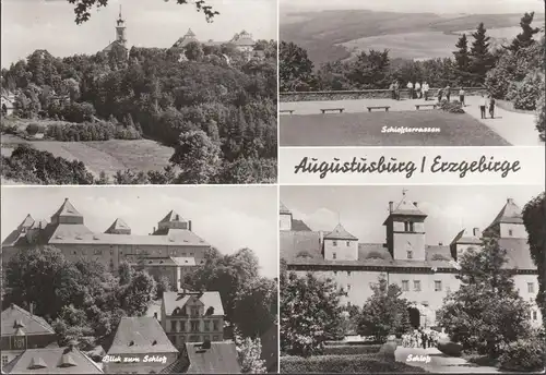 Augustusburg, Schloß, Schloßterrassen, gelaufen 1979