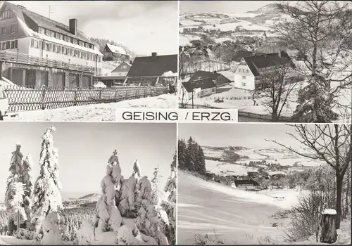 Geising, Stadtansichten im Winter, ungelaufen