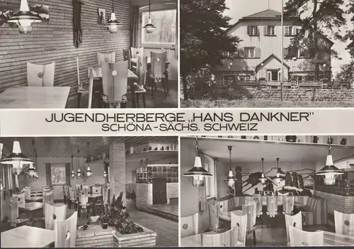 Schöna, Jugendherberge Hans Dankner, Haus- und Innensichten, ungelaufen