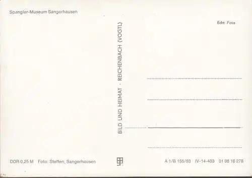 AK Sangerhausen, Spengler Museum, ungelaufen