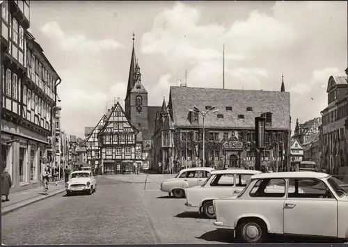 Quedlinburg, marché et hôtel de ville, incurvé