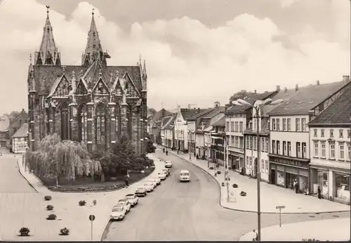 Mühlhausen, Wilhelm Pieck Platz, Kirche, J.C. Hartung KG, couru en 1973